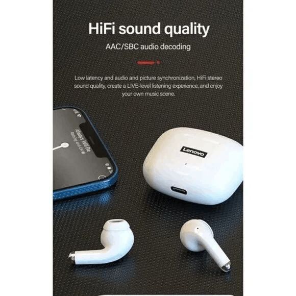 Lenovo Thinkplus LP40 Pro Bluetooth 5.1 Earphone Wireless Earbuds HiFi Stereo - Picture 4 of 14